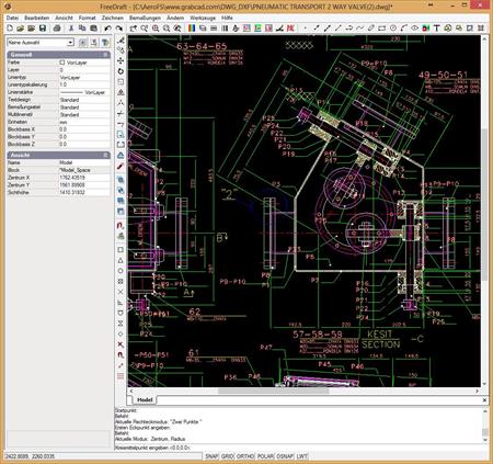 FreeDraft 2D-CAD im Maschinenbau